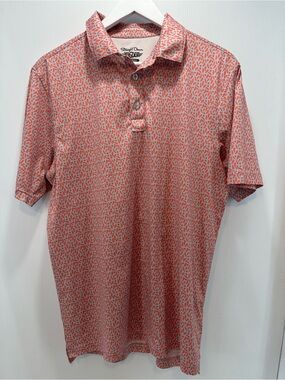 Straight Down Golf Polo Men’s Medium Chilli Pepper | Novelty Print